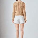 Sequins Knit Long Sleeve Top