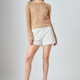 Sequins Knit Long Sleeve Top