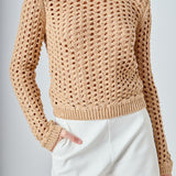 Sequins Knit Long Sleeve Top