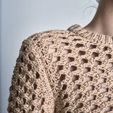 Sequined Knit Long Sleeve Top