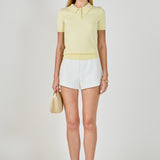 Collared Short Sleeve Sweater