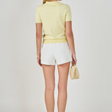 Collared Short Sleeve Sweater