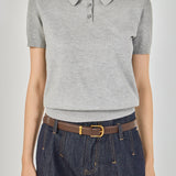 Collared Short Sleeve Sweater