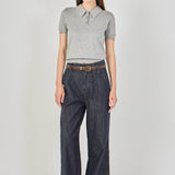 Collared Short Sleeve Sweater