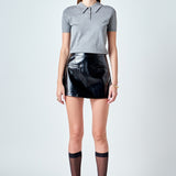 Collared Short Sleeve Sweater