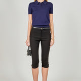 Collared Short Sleeve Sweater