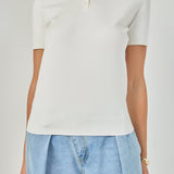 Collared Short Sleeve Sweater