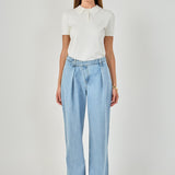 Collared Short Sleeve Sweater