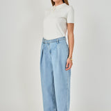 Collared Short Sleeve Sweater