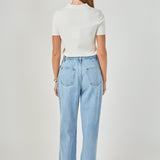 Collared Short Sleeve Sweater