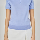 Collared Short Sleeve Sweater