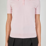 Collared Short Sleeve Sweater