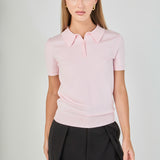 Collared Short Sleeve Sweater