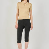 Collared Short Sleeve Sweater