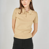 Collared Short Sleeve Sweater