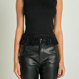 Lurex Knit Loop Top