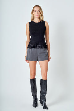 Lurex Knit Loop Top