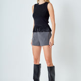 Lurex Knit Loop Top