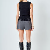 Lurex Knit Loop Top