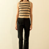 Sequins Stripe Knit Top