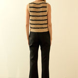 Sequins Stripe Knit Top