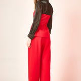 Mid Rise Pleated Wide leg Trousers