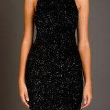 Sequins Velvet Mini Dress