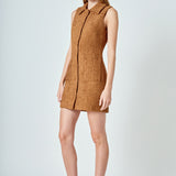 Tweed Collared Mini Dress