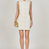 Tweed Collared Mini Dress