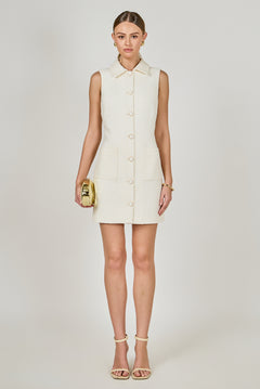 Tweed Collared Mini Dress
