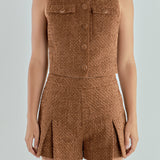Tweed Short Sleeveless Jacket