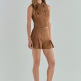 Tweed Short Sleeveless Jacket