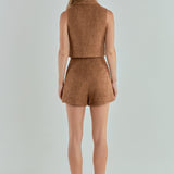 Tweed Short Sleeveless Jacket