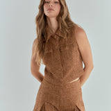 Tweed Short Sleeveless Jacket