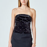 Velvet Rhinestone Bustier