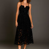Velvet Lace Midi Dress