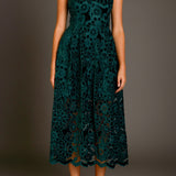 Velvet Lace Midi Dress