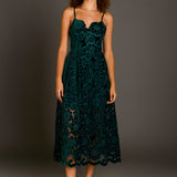 Velvet Lace Midi Dress