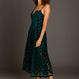 Velvet Lace Midi Dress