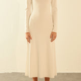 Knit Open Back Maxi Dress
