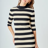 Striped Knit Mini Dress