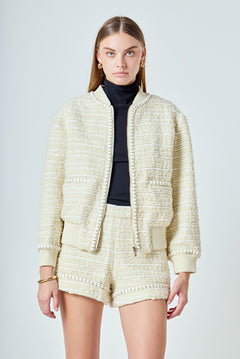 Tweed Bomber Jacket