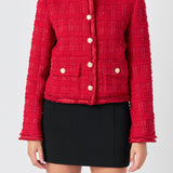 Tweed Buttoned Blazer