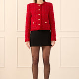 Tweed Buttoned Blazer