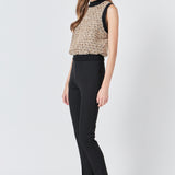 Sequins Tweed Vest