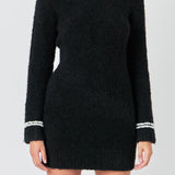 Bow Knit Mini Sweater Dress