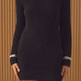 Bow Knit Mini Sweater Dress