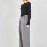 One Shoulder Ribbed Top