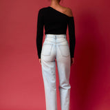 One Shoulder Ribbed Top