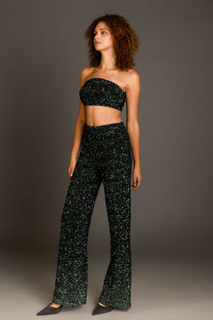 Sequins Wide Leg Pants